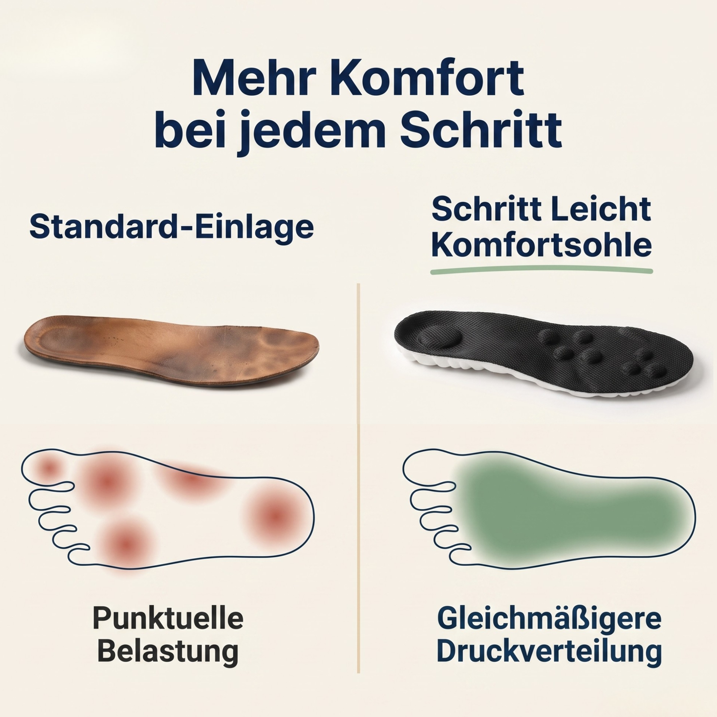 Schritt Leicht Aktiv-Einlagen