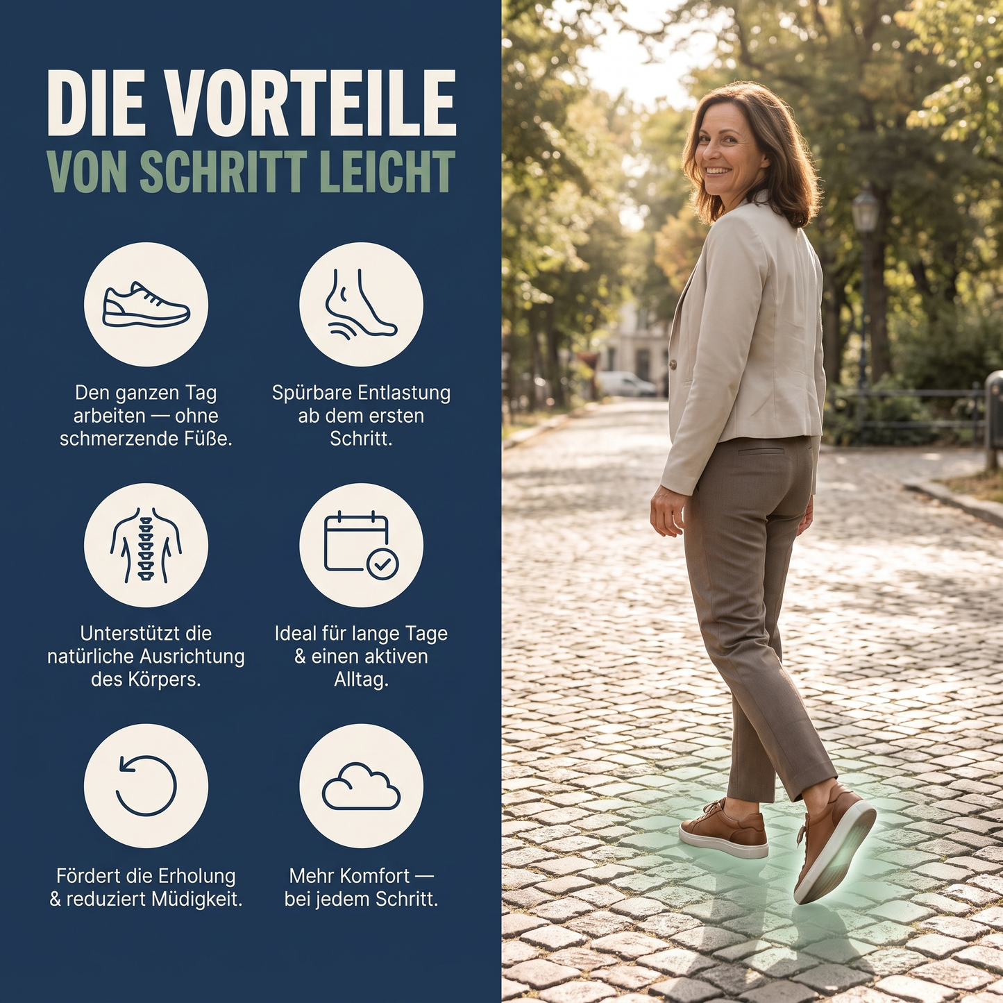 Schritt Leicht Aktiv-Einlagen